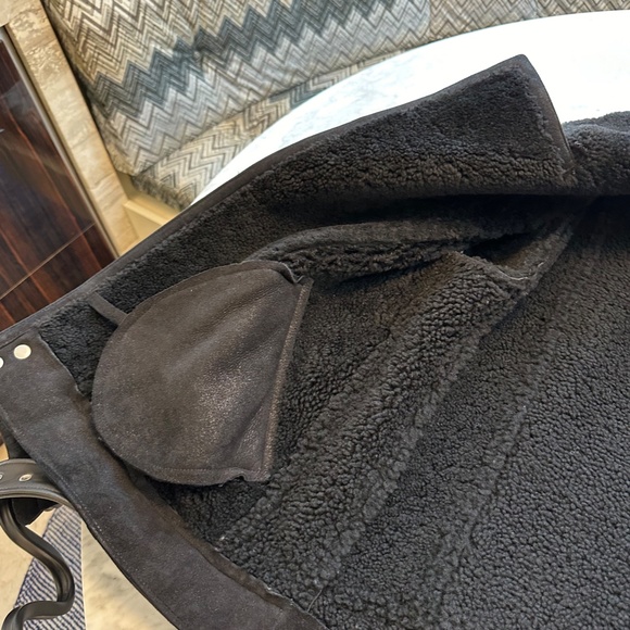 ALL SAINTS Shearling/Sheepskin Coat - Picture 6 of 10